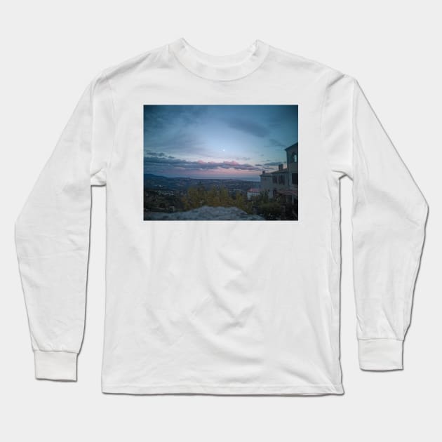 South of France landscape Long Sleeve T-Shirt by Noamdelf06